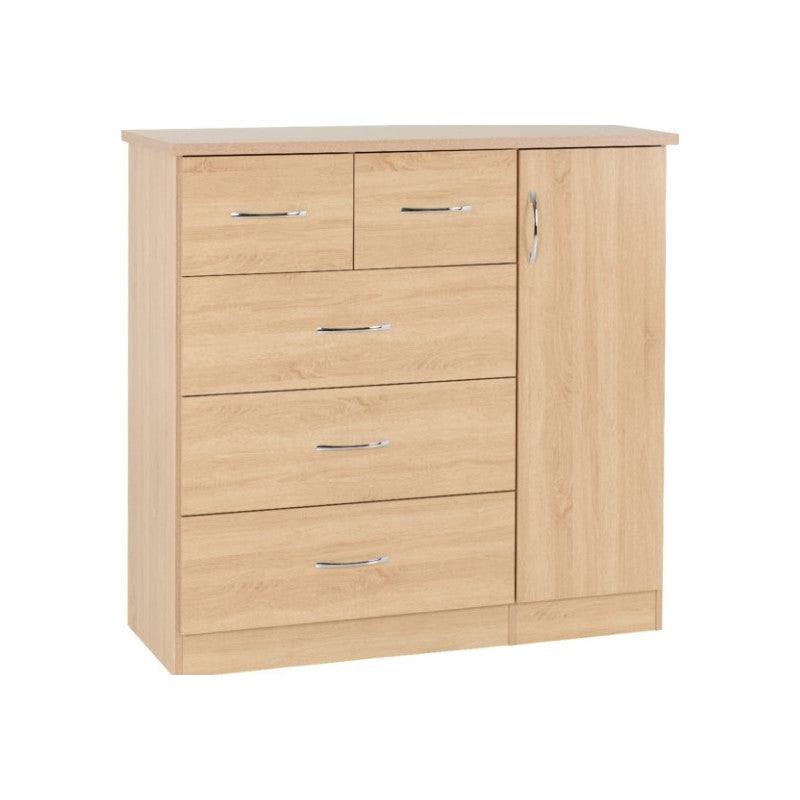 Nevada 5 Drawer Low Wardrobe - Furniture Network