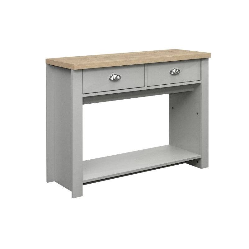 Highgate 2 Drawer Console Table - Navy, Cream, Grey - Furniture Network