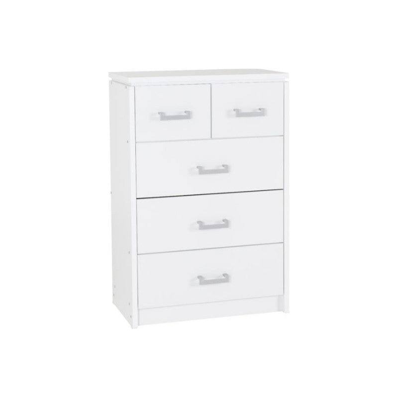 Charles 3+2 Drawer Chest (Brown, White) - Furniture Network