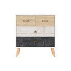 Nordic Style 2+2 Drawer Chest in Beige - Furniture Network