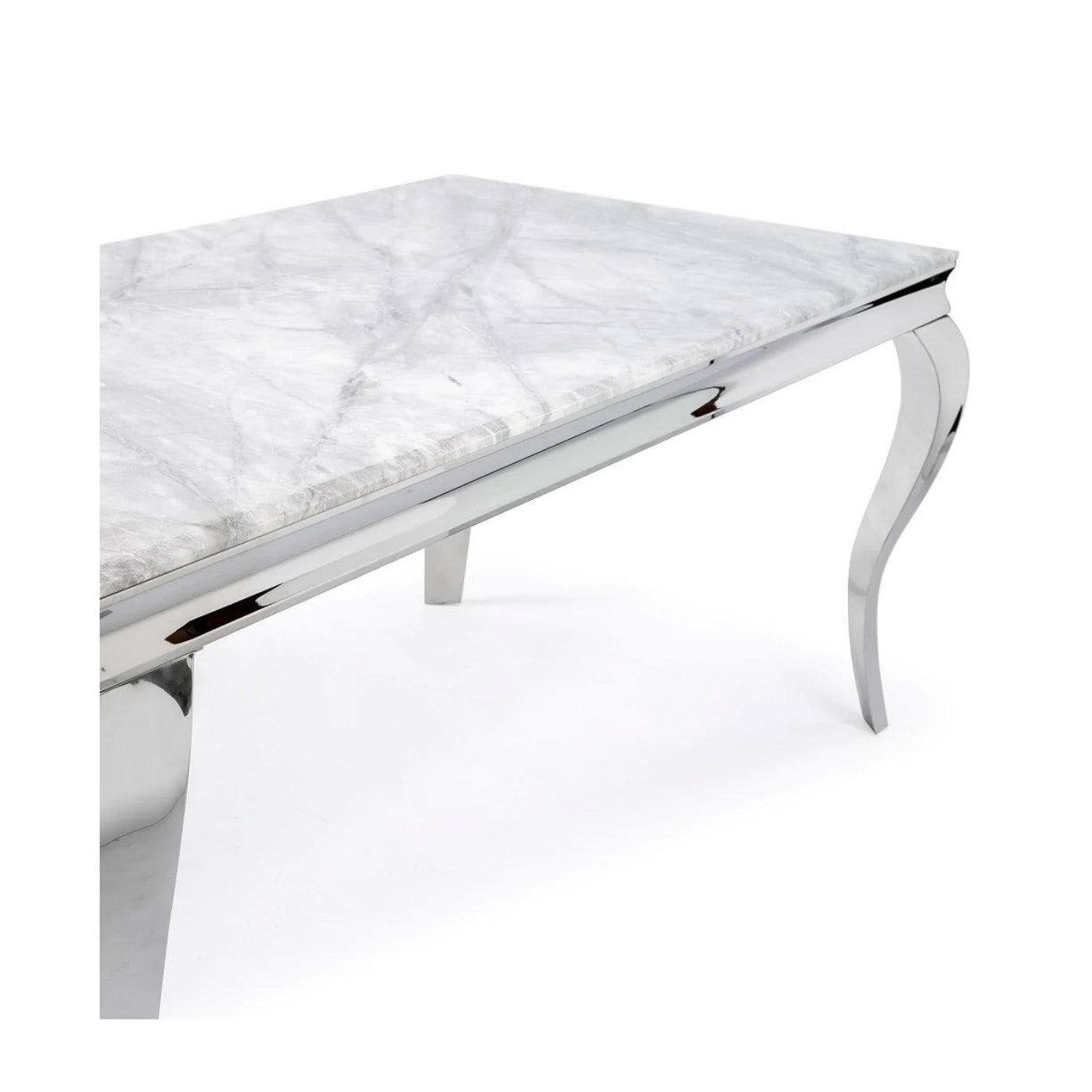 Louis Marble or Glass Coffee Table in White, Black or Grey - Furniture Network