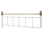 Marlborough White & Gold Double Metal Bed - Furniture Network