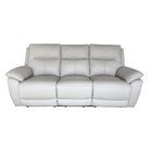 Rimini Leather Recliner Sofa Set - Grey or White - Furniture Network