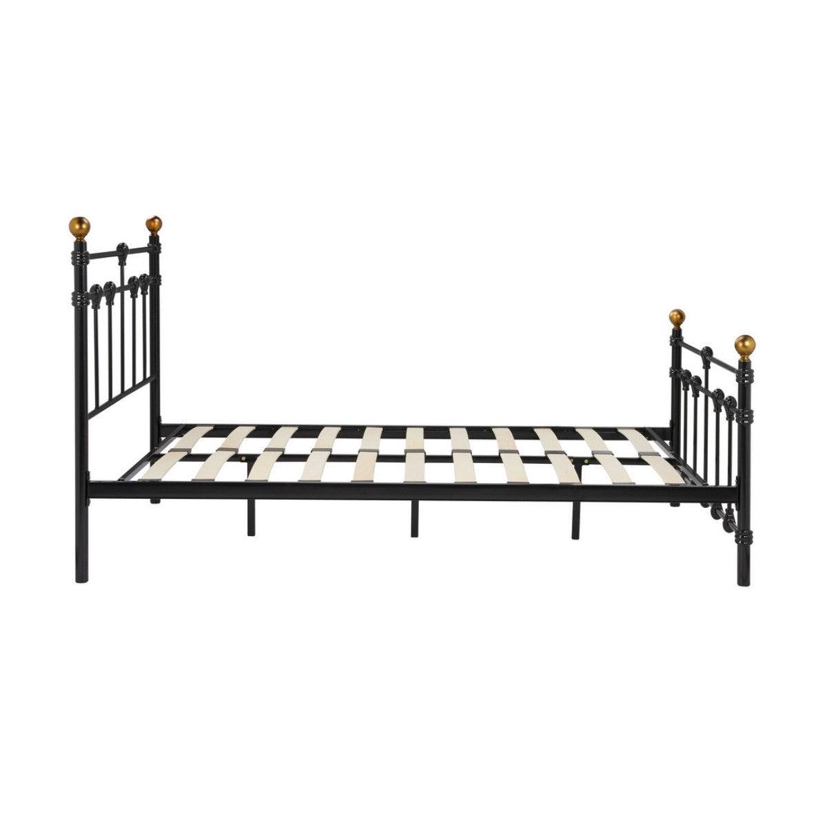 Atlas Black Metal Bed - Single, Queen, Double - Furniture Network