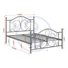 Annabel White Butterfly Metal Bed - Single, Double - Furniture Network