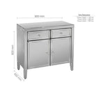 Valencia 2 Drawer 2 Door Mirrored Sideboard - Furniture Network