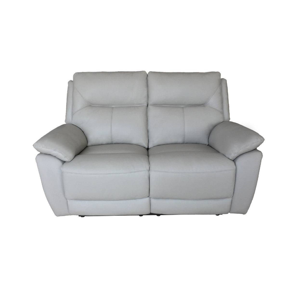 Rimini Leather Recliner Sofa Set - Grey or White - Furniture Network