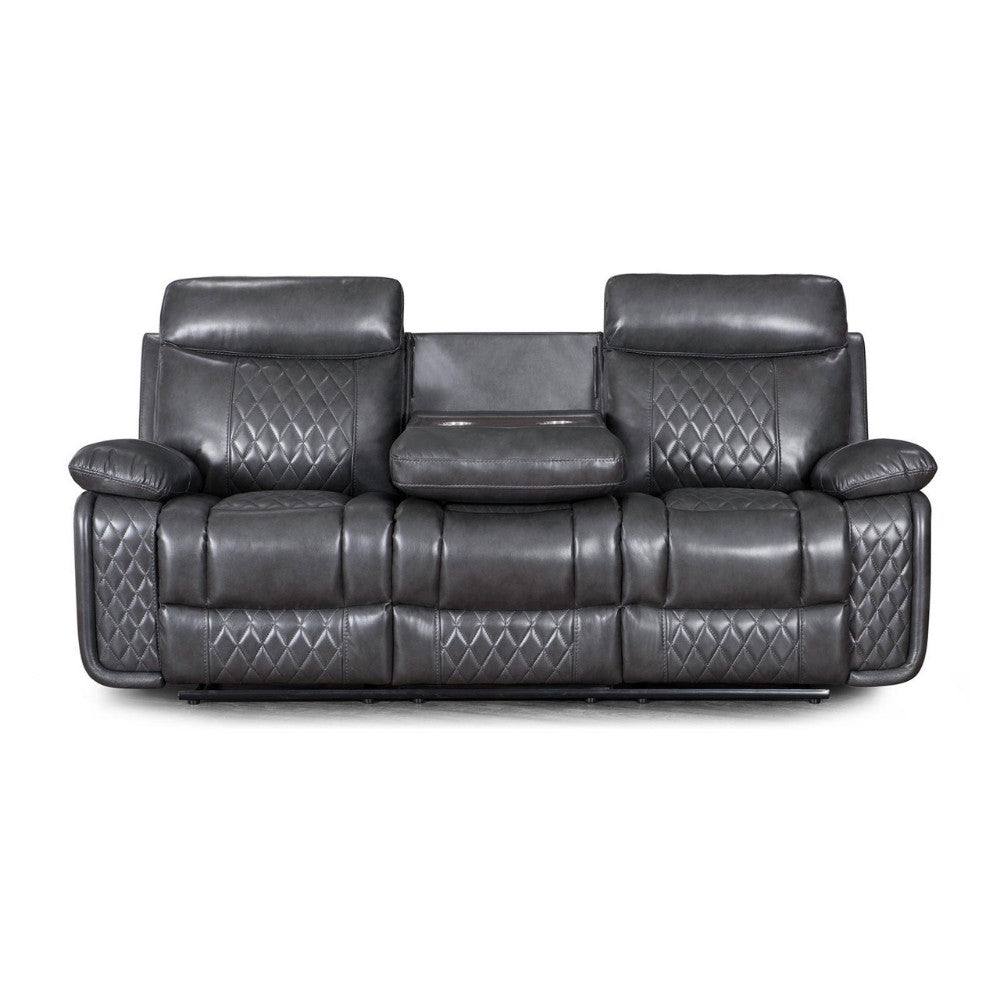 Atlanta 3 & 2 Seater Leather Recliner Sofa, Grey or Brown - Furniture Network