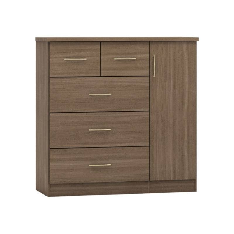 Nevada 5 Drawer Low Wardrobe - Furniture Network