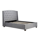 Balmoral Bed in Grey Velvet Fabric - Double, King, Super King - Furniture Network