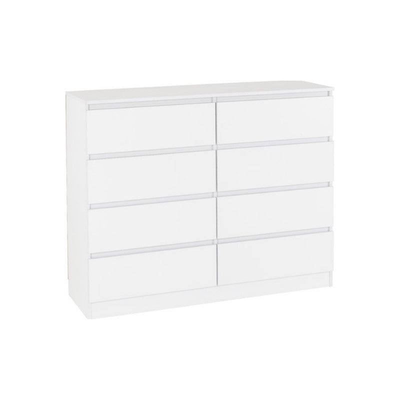 Malvern 8 Drawer Chest (White, Black, Brown, Grey) - Furniture Network