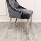 Bentley Dining Chair with Lion Knocker & Quilted Back - Furniture Network