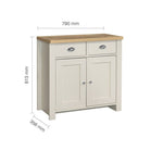 Highgate 2 Door 2 Drawer Sideboard - Cream, Navy, Grey - Furniture Network