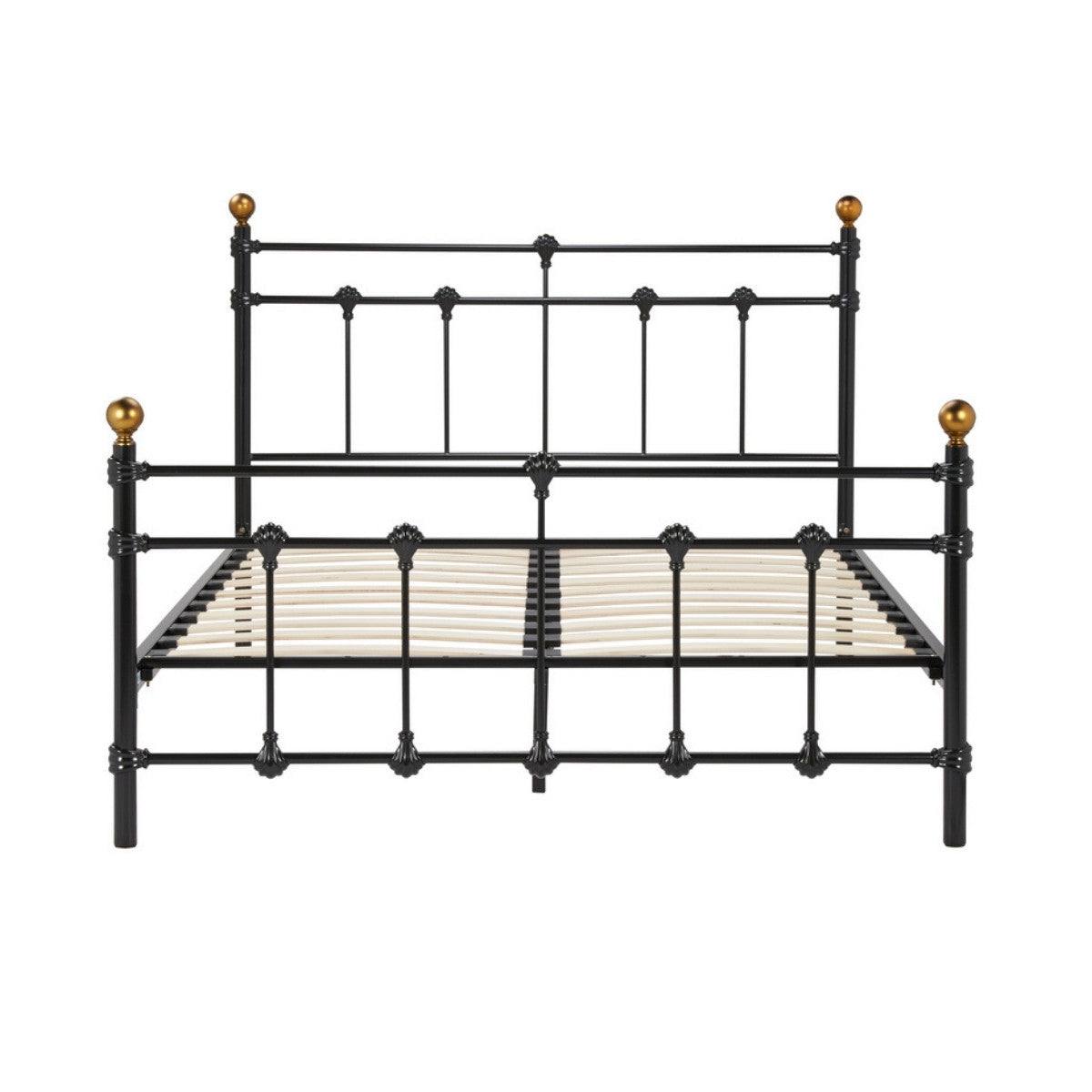 Atlas Black Metal Bed - Single, Queen, Double - Furniture Network