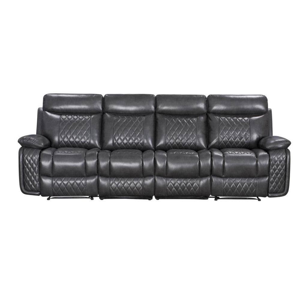 Atlanta 3 & 2 Seater Leather Recliner Sofa, Grey or Brown - Furniture Network