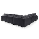 Sloane Modern 5 Seater Large Corner Sofa in Steel Grey Velvet - Furniture Network