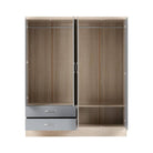 Nevada 4 Door 2 Drawer Mirrored Wardrobe - Furniture Network