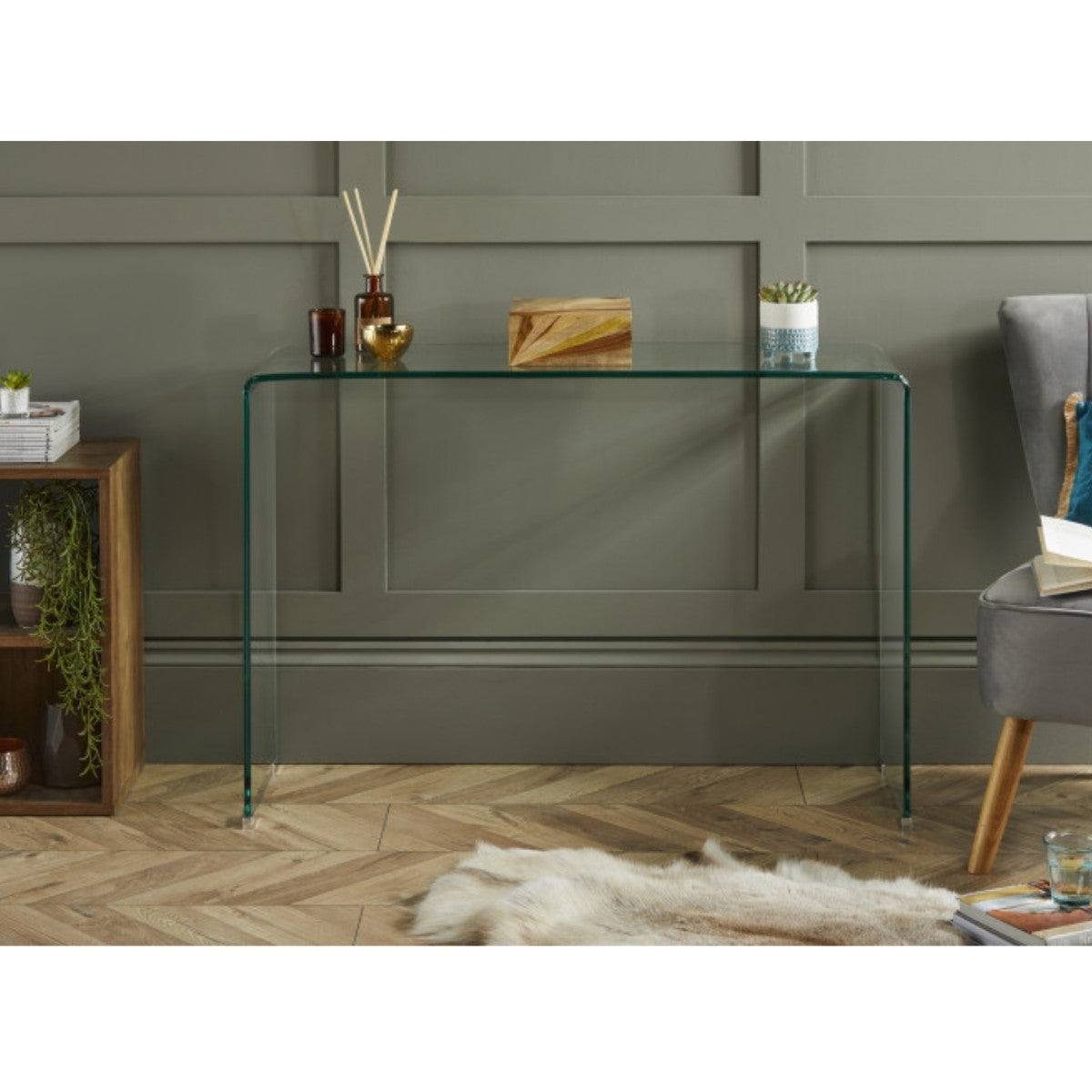 Angola Glass Hallway Console Table - Furniture Network