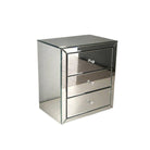 Augustina Mirrored 3 Drawer Nightstand - Furniture Network