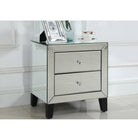 Augustina Mirrored 2 Drawer Nightstand - Furniture Network