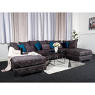 Bishop U-shape Corner Sofa Scatter Back Charcoal Grey - Furniture Network