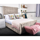 Calypso Bed - Velvet Fabric Ottoman Storage Bed - Furniture Network