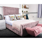 Calypso Bed - Velvet Fabric Ottoman Storage Bed - Furniture Network