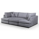 Carnaby Large U-Shaped Corner Sofa, Full Back Grey - Furniture Network