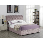 Casablanca Ottoman Storage Crushed Velvet Bed - Furniture Network