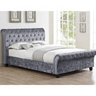 Casablanca Crushed Velvet Bed (Grey, Black, Teal, Blue+) - Furniture Network