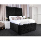 Catania Bed - Velvet Fabric Ottoman Bed with Tall Headboard - Furniture Network