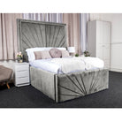 Catania Bed - Velvet Fabric Ottoman Bed with Tall Headboard - Furniture Network