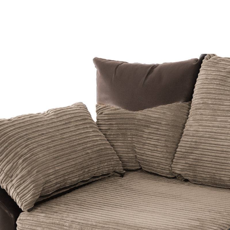 Dino Corner Sofa in Grey or Brown - Furniture Network