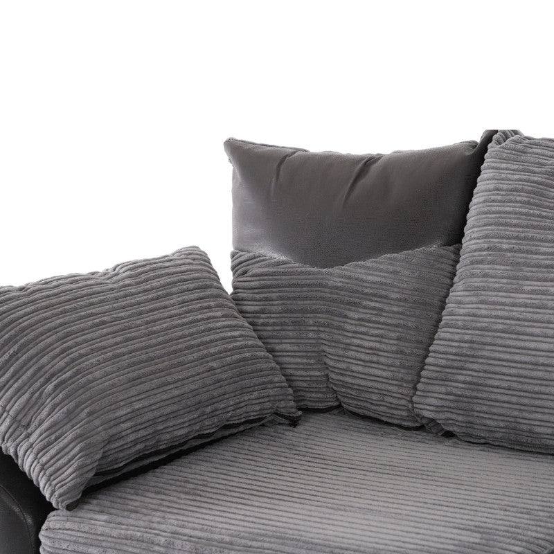 Dino Corner Sofa in Grey or Brown - Furniture Network