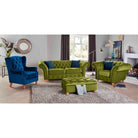 Bespoke Winchester Chesterfield 3+2 Sofa Set - Blue, Grey, Silver, Black, Green, Mustard - Furniture Network