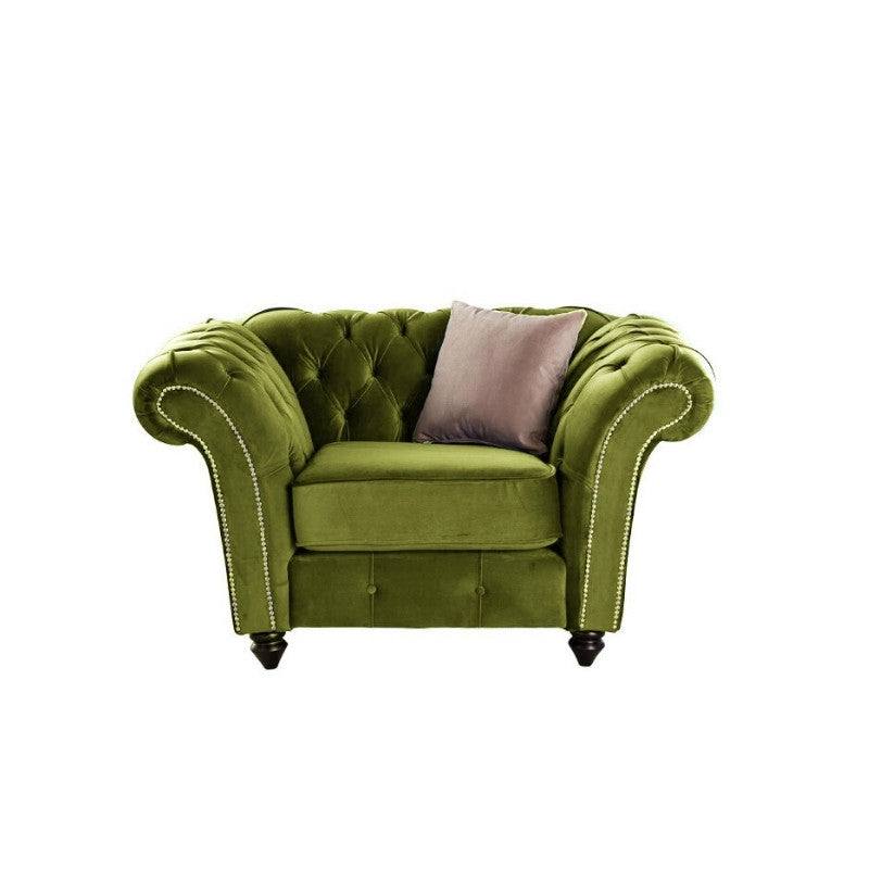 Green  Wichester Chesterfield 1 seater sofa armchair snuggle chair