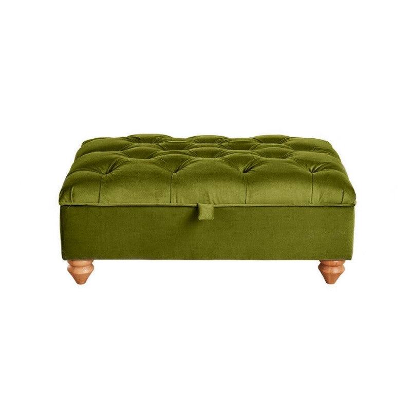 Bespoke Winchester Chesterfield Sofa Footstool - Grey, Black, Blue, Green, Mustard, Silver - Furniture Network