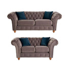 Bespoke Winchester Chesterfield 3+2 Sofa Set - Blue, Grey, Silver, Black, Green, Mustard - Furniture Network