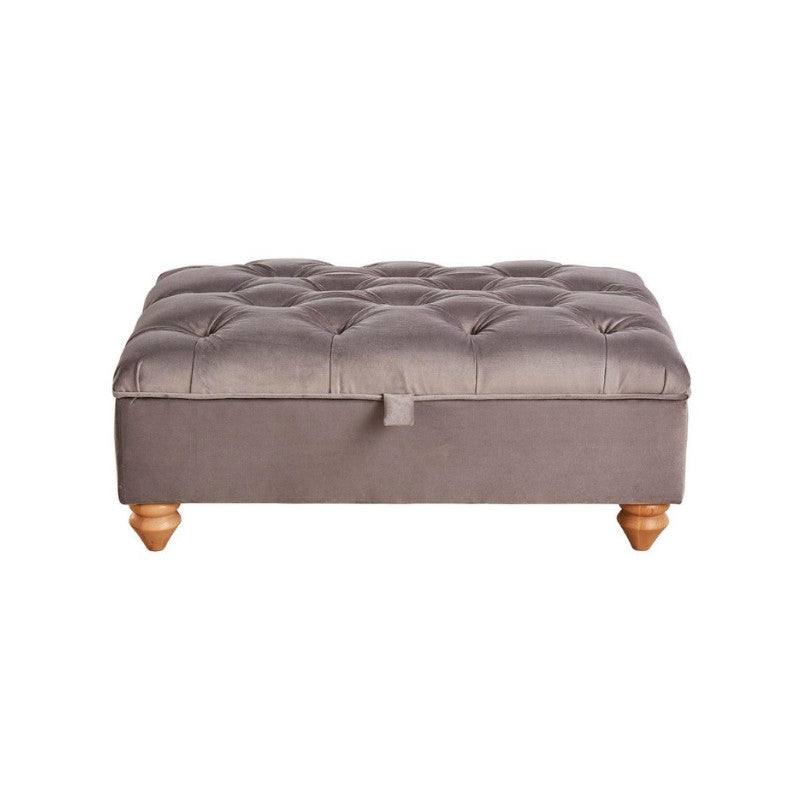 Bespoke Winchester Chesterfield Sofa Footstool - Grey, Black, Blue, Green, Mustard, Silver - Furniture Network