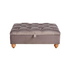 Grey Velvet Footstool winchester chesterfield sofa