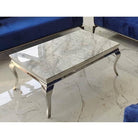 Louis Marble or Glass Coffee Table in White, Black or Grey - Furniture Network