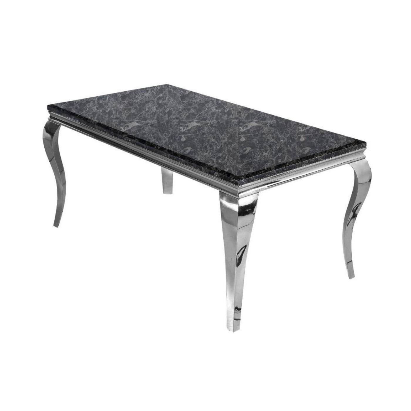 Louis Square, or Round Marble or Glass Dining Table - White, Grey, Black - Furniture Network