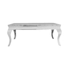 Louis Marble or Glass Coffee Table in White, Black or Grey - Furniture Network