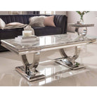 Arriana Marble or Glass Coffee Table in White, Black or Grey - Furniture Network