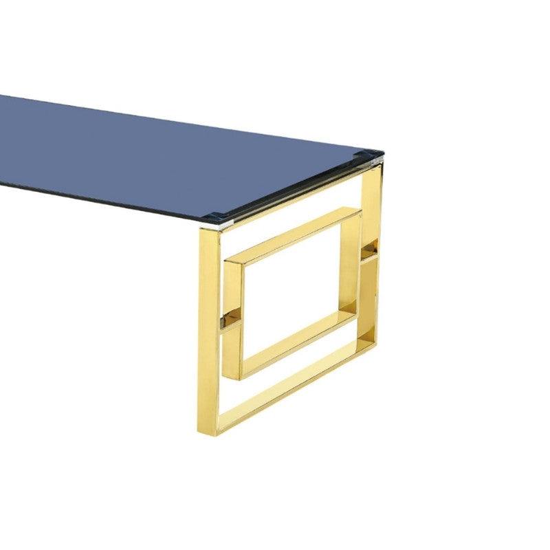 Memphis Grey & Gold Glass Coffee Table - Furniture Network