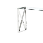 Ningbo Clear Glass Chrome Frame Hallway Console Table - Furniture Network