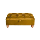 Mustard Velvet Footstool winchester chesterfield sofa