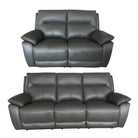 Rimini Leather Recliner Sofa Set - Grey or White - Furniture Network