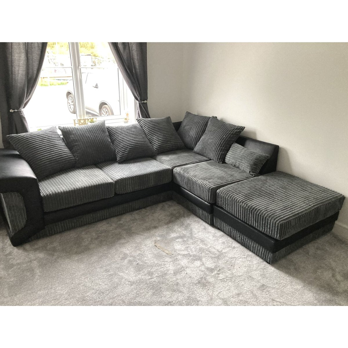 Dino Corner Sofa in Grey or Brown - Furniture Network