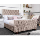 Rubia Bed - Crushed Velvet Fabric Ottoman Bed Frame - Furniture Network